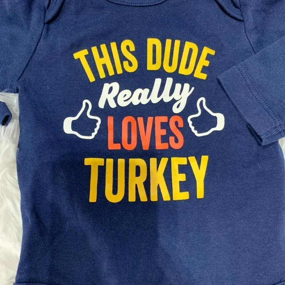 Carter's Thanksgiving Baby Boy Bodysuit- Size 3 mo